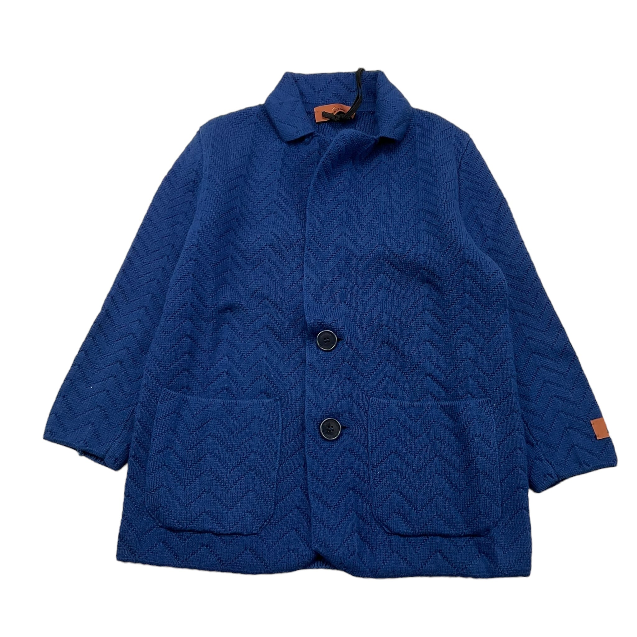 Missoni Cardigan Tinta Unita con Bottoni per Bambino MU2Q14 BLU MISSONI 