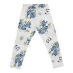 Monnalisa Leggins Tinta Unita Fantasia Floreale per Bambina 111408 BIANCO MONNALISA 