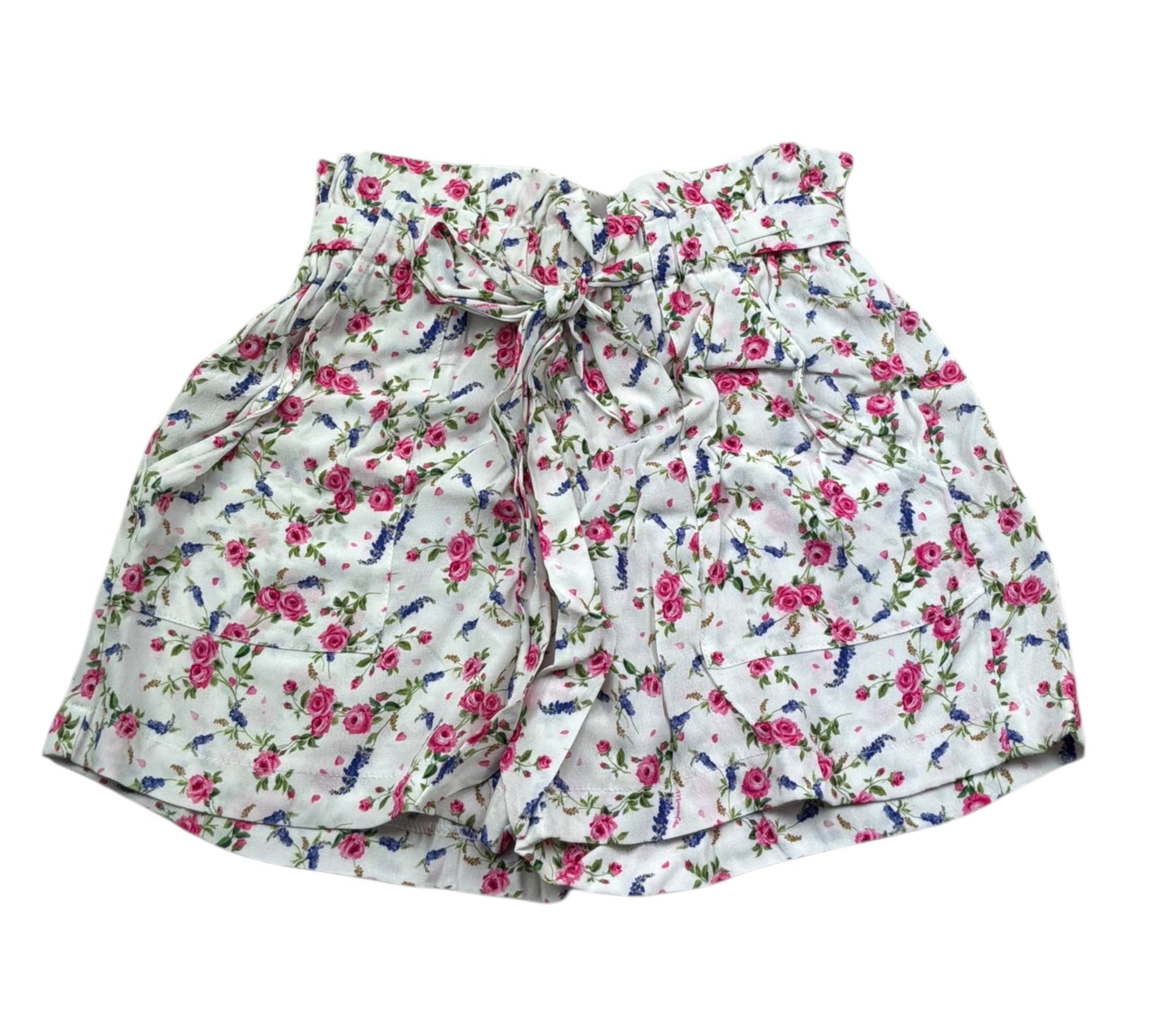 Monnalisa Short Tinta Unita Fantasia Floreale per Bambina 113413 BIANCO MONNALISA 