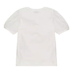 Monnalisa T-Shirt Girocollo Tinta Unita con Stampa per Bambina 113609SL BIANCO MONNALISA 