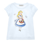 Monnalisa T-Shirt Girocollo Tinta Unita con Brillantini per Neonata 115622N BIANCO MONNALISA 
