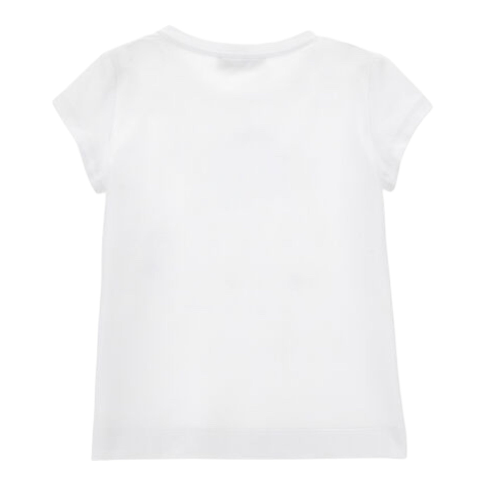 Monnalisa T-Shirt Girocollo Tinta Unita con Brillantini per Neonata 115622N BIANCO MONNALISA 