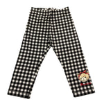 Monnalisa Leggins Fantasia Quadri per Bambina 119411 NERO MONNALISA 
