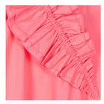 Monnalisa Abito Mezza Manica Tinta Unita con Rouches per Bambina 119910 ROSA FLUO MONNALISA 