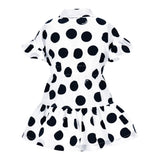 Monnalisa Abito Mezza Manica tinta unita con Stampa Pois Bianco per Bambina 11A910X BIANCO MONNALISA 
