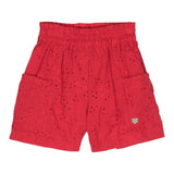 Monnalisa Short Tinta Unita Traforato con Elastico In Vita per Bambina 11C41 ROSSO MONNALISA 