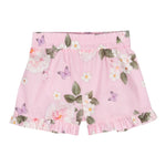 Monnalisa Short Tinta Unita con Fantasia per Neonata 11X421 ROSA MONNALISA 