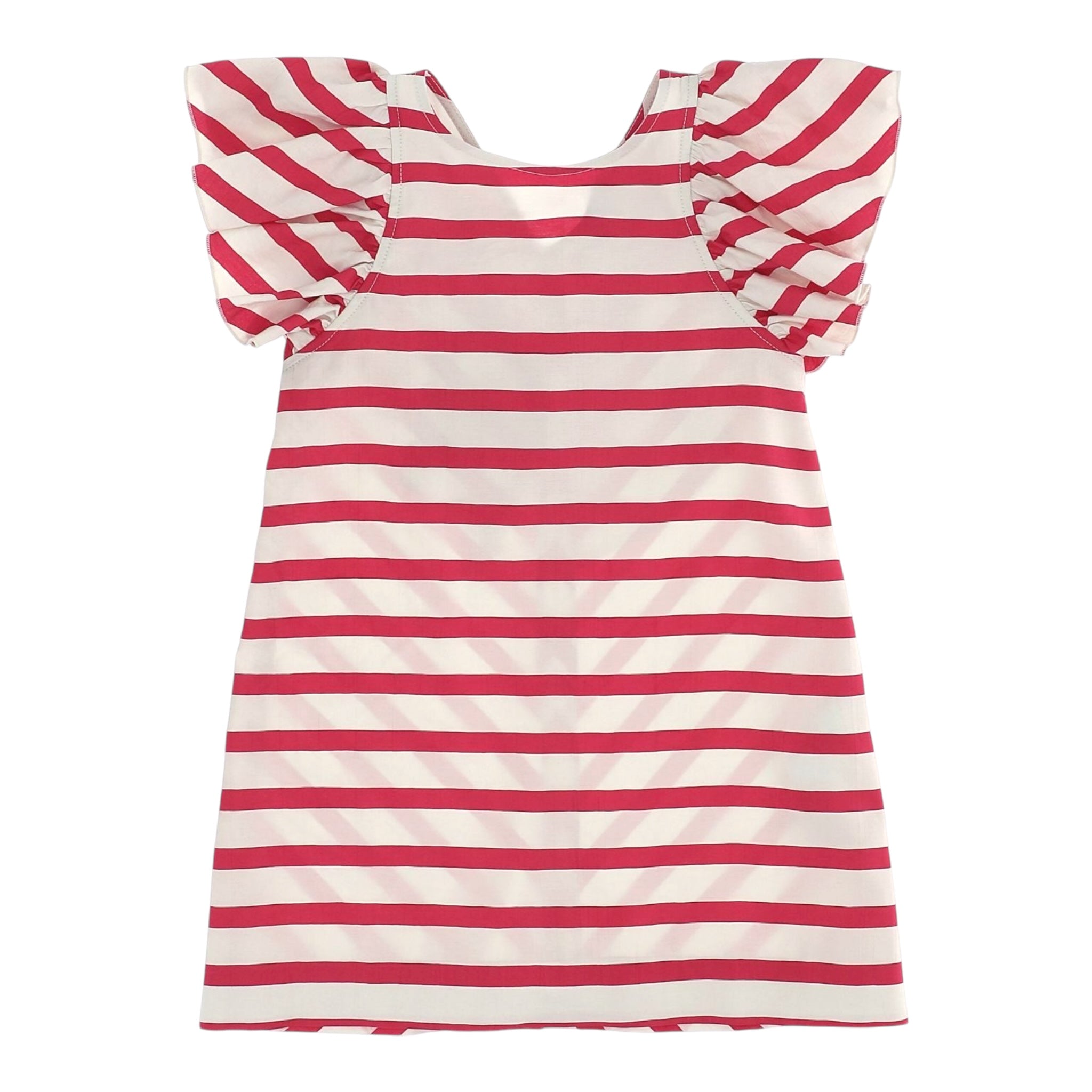 Monnalisa Abito Mezza Manica Fantasia A Righe per Bambina 177903 FUXIA MONNALISA 