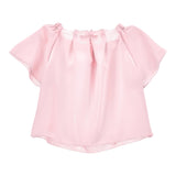 Monnalisa Camicia Mezza Manica Tinta Unita per Bambina 17E300X ROSA MONNALISA 