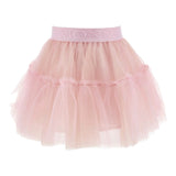 Monnalisa Gonna Tinta Unita con Tulle per Bambina 17EGON ROSA MONNALISA 