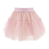 Monnalisa Gonna Tinta Unita con Tulle per Bambina 17EGONX ROSA MONNALISA 