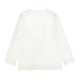 Monnalisa Shirt Girocollo Tinta Unita con Stampa per Neonata 19D632N BIANCO MONNALISA 