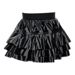 Monnalisa Gonna Tinta Unita In Ecopelle per Bambina 19D704 NERO MONNALISA 