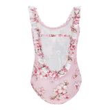 Monnalisa Costume Intero Tinta Unita con Stampa Bamby per Bambina 19E060 ROSA MONNALISA 