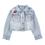 Monnalisa Giubbino In Denim con Stampa per Neonata 19E103 AZZURRO MONNALISA 