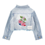 Monnalisa Giubbino In Denim con Stampa per Neonata 19E103 AZZURRO MONNALISA 