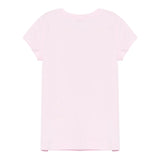 Monnalisa T-Shirt Girocollo Tinta Unita con Brillantini per Bambina 19E617 ROSA MONNALISA 