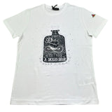 Monnalisa T-Shirt Girocollo Tinta Unita con Stampa per Bambino 253603 BIANCO MONNALISA 