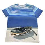 Monnalisa T-Shirt Girocollo Tinta Unita con Stampa per Bambino 257606 AZZURRO MONNALISA 