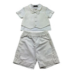 Monnalisa Completo 2 Pezzi Camicia-Bermuda per Neonato 28A592 PANNA MONNALISA 