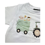 Monnalisa T-Shirt Girocollo Tinta Unita con Stampa per Neonato 28E602N BIANCO MONNALISA 