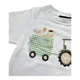Monnalisa T-Shirt Girocollo Tinta Unita con Stampa per Neonato 28E602N BIANCO MONNALISA 