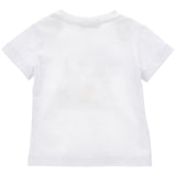Monnalisa T-Shirt Girocollo Tinta Unita con Stampa per Bambino 28E603J BIANCO MONNALISA 