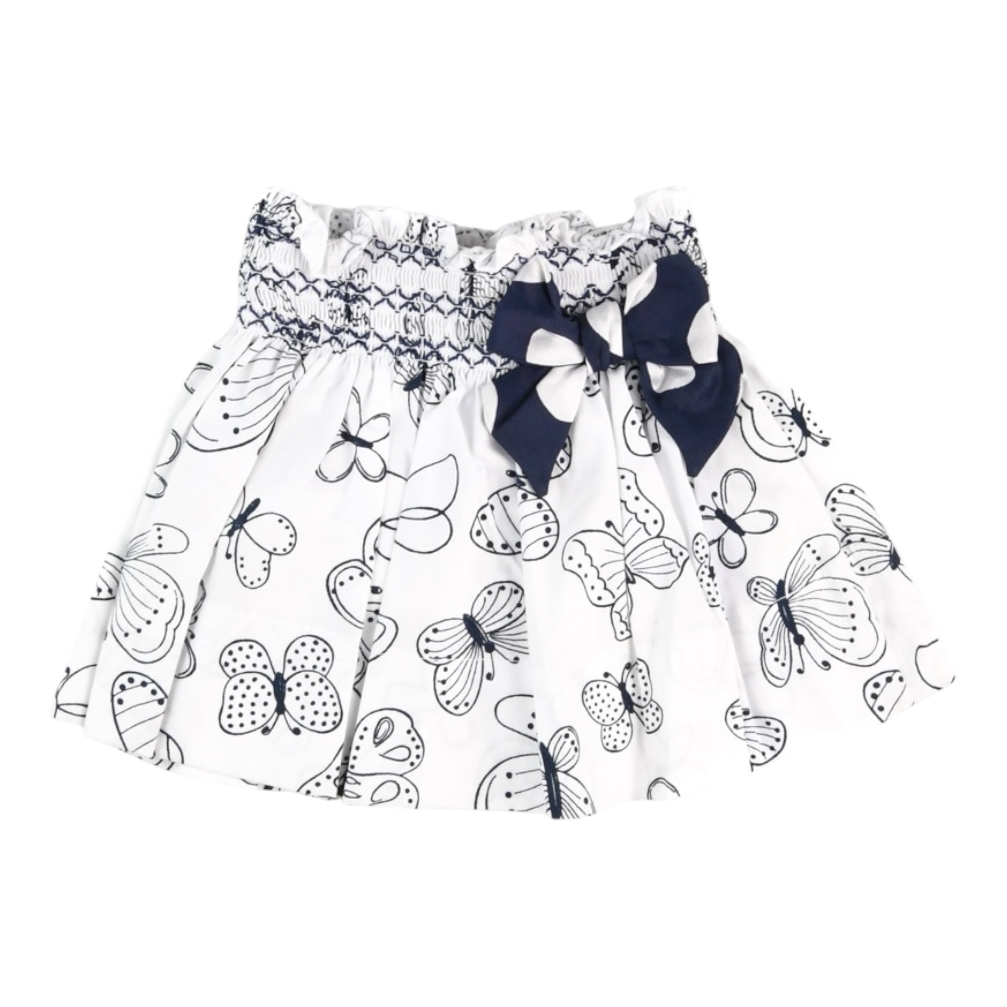 Monnalisa Gonna Tinta Unita con Stampe Farfalla per Neonata 311761 BIANCO MONNALISA 