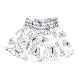 Monnalisa Gonna Tinta Unita con Stampe Farfalla per Neonata 311761 BIANCO MONNALISA 