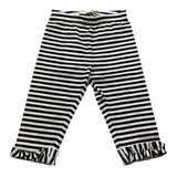 Monnalisa Leggins Fantasia A Righe per Neonata 31A414 BIANCO/BLU MONNALISA 