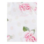 Monnalisa Abito Mezza Manica Tinta Unita con Stampe Rose per Neonata 31A909 BIANCO MONNALISA 