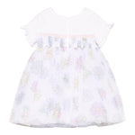Monnalisa Abito Mezza Manica con Gonna Tulle per Neonata 31E906 BIANCO MONNALISA 