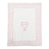 Monnalisa Coperta Tinta Unita con Stampa per Neonata 35D002 BIANCO MONNALISA 
