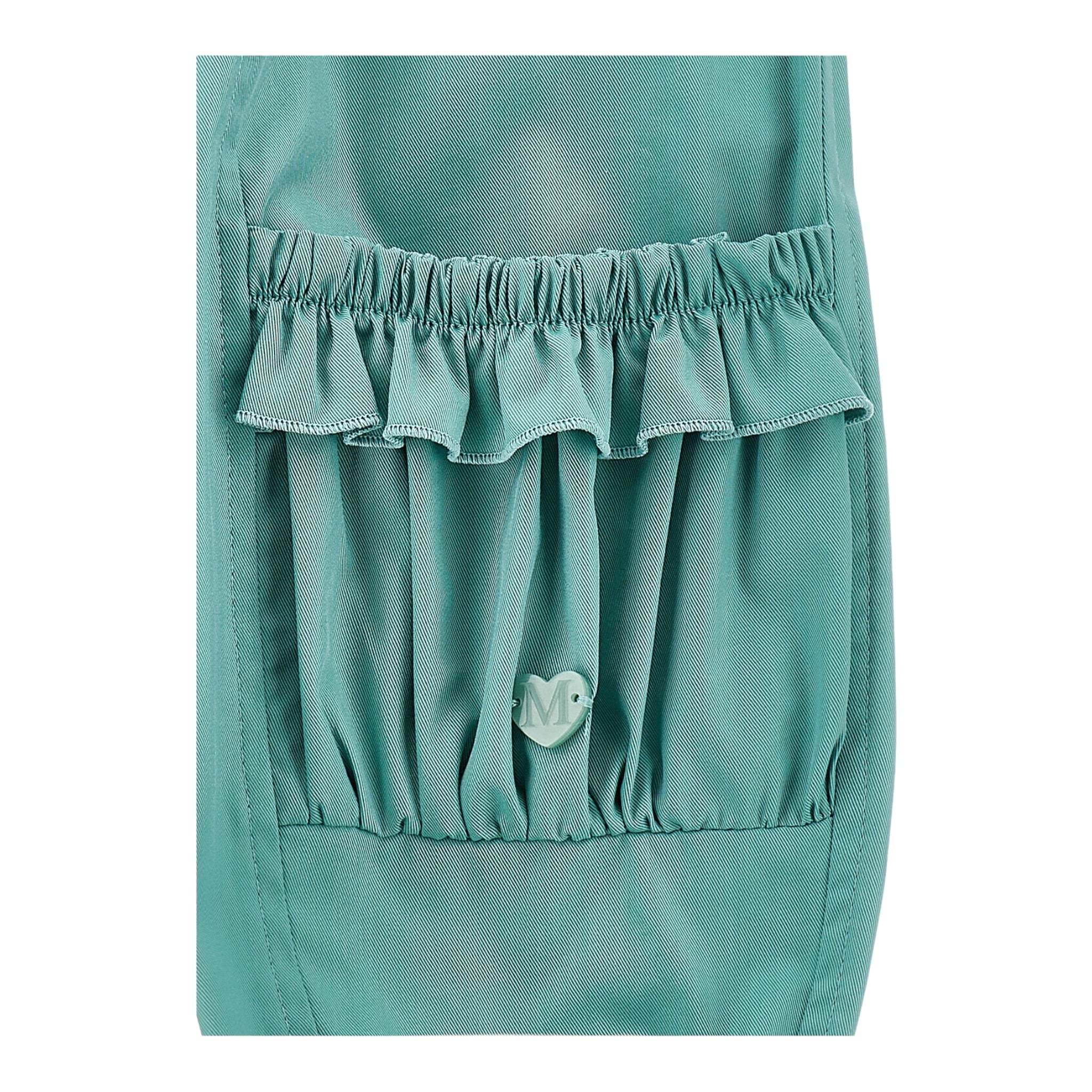 Monnalisa Pantalone Tinta Unita con Elastico In Vita per Neonata 37E402 VERDE MONNALISA 