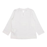 Monnalisa Shirt Girocollo Tinta Unita con Stampa per Neonata 39D612 BIANCO MONNALISA 