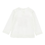 Monnalisa Shirt Tinta Unita con Stampa E Brillantini per Bambina 39D626J BIANCO MONNALISA 