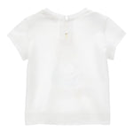 Monnalisa T-Shirt Girocollo Tinta Unita con Stampa per Neonata 39E614X BIANCO MONNALISA 