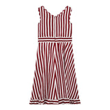 Monnalisa Abito Bicolore con Fantasia A Righe per Bambina 417909 BIANCO/ROSSO MONNALISA 