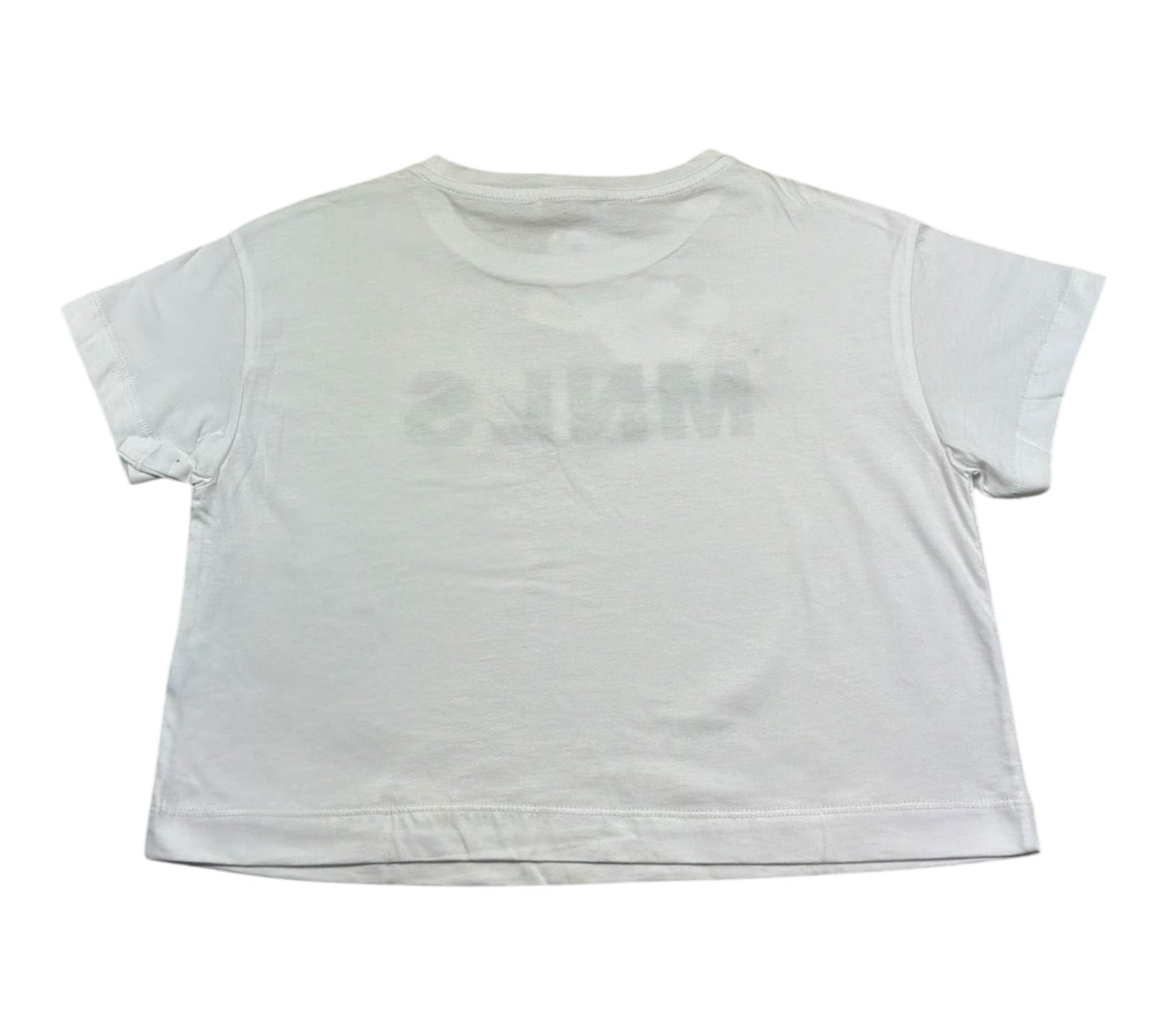 Monnalisa T-Shirt Girocollo Tinta Unita con Stampa  per Bambina 419606 BIANCO MONNALISA 