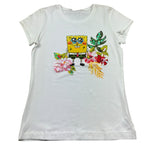 Monnalisa T.Shirt Girocollo Tinta Unita Co Stampa Spongbob per Bambina 665600S5 BIANCO MONNALISA 