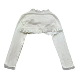 Monnalisa Coprispalle Tinta Unita con Balzed per Bambina 715802 PANNA MONNALISA 