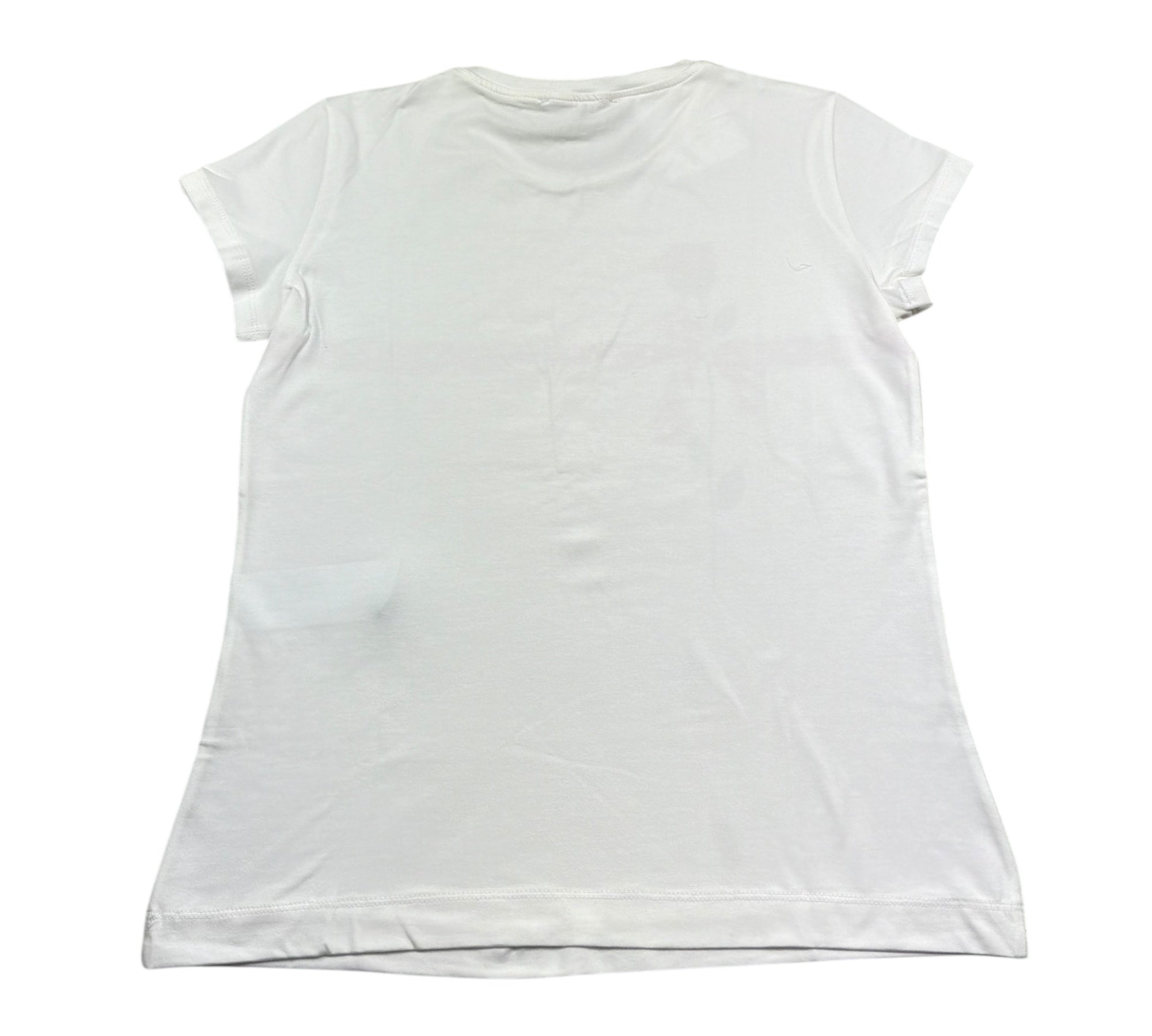 Monnalisa T-Shirt Girocollo Tinta Unita con Stampa per Bambina 719601 BIANCO MONNALISA 