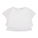 Monnalisa Camicia Mezza Manica Tinta Unita per Bambina 79E610 BIANCO MONNALISA 