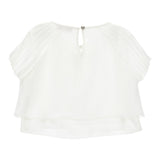 Monnalisa Camicia Mezza Manica Tinta Unita per Bambina 79E610X BIANCO MONNALISA 
