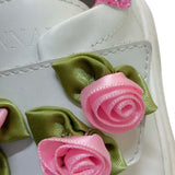 Monnalisa Sneakers Tinta Unita con Applicazioni per Bambina 83E003 BIANCO MONNALISA 