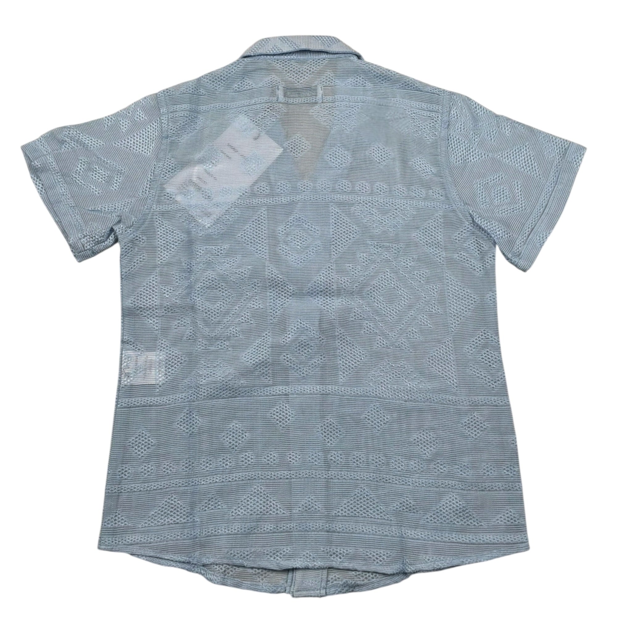 Mood_One Camicia Mezza Manica Tinta Unita con Ricami per Bambino 30199 AZZURRO MOOD_ONE 