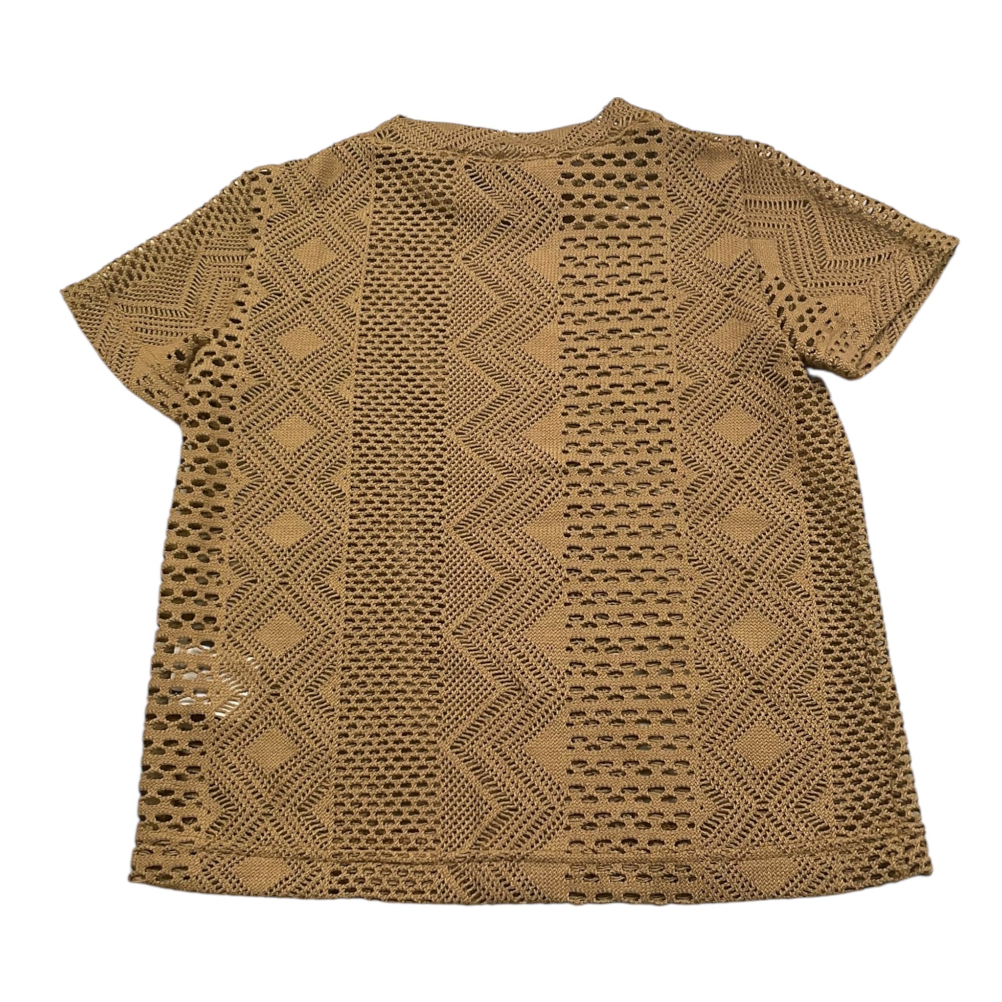 Mood_One T-Shirt Tinta Unita Traforata per Bambino T-SHIRT02BABY MARRONE MOOD_ONE 