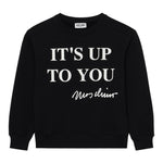 Moschino Felpa Chiusa Girocollo Tinta Unita per Bambino HDF06B NERO MOSCHINO 