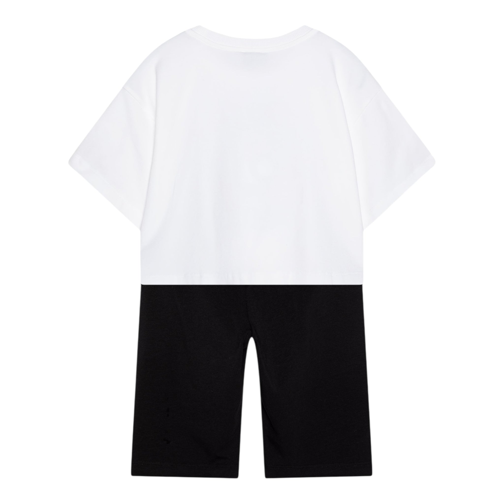 Moschino Completo 2 Pezzi T-Shirt-Leggins Bicolore per Bambina HDG01H BIANCO/NERO MOSCHINO 