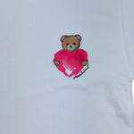Moschino Completo 2 Pezzi Leggins-T-Shirt Tinta Unita con Stampa per Bambina HDG01P BIANCO MOSCHINO 